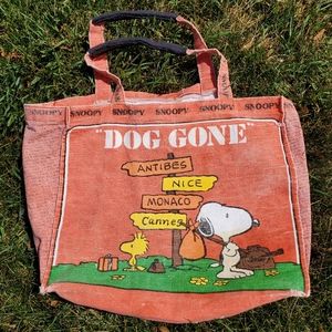 Vintage 1964 snoopy tote bag
